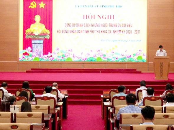 Danh sách những người trúng cử Đại biểu Hội đồng nhân dân tỉnh Phú Thọ nhiệm kỳ 2026 - 2031